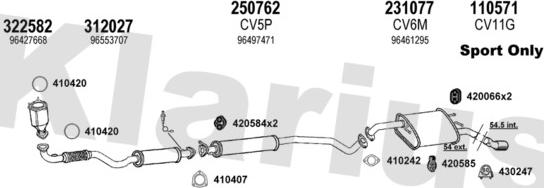 Klarius 200012E - Система випуску ОГ autocars.com.ua