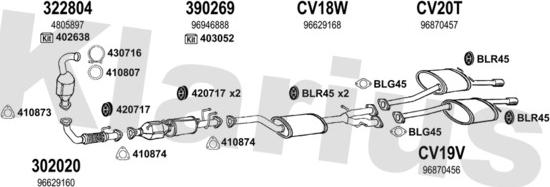 Klarius 200018U - Система випуску ОГ autocars.com.ua