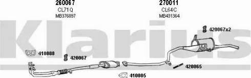 Klarius 210046E - Система випуску ОГ autocars.com.ua