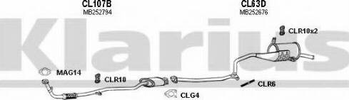 Klarius 210074U - Система випуску ОГ autocars.com.ua