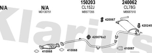 Klarius 210085E - Система випуску ОГ autocars.com.ua