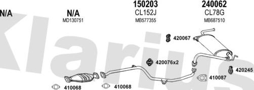 Klarius 210086E - Система випуску ОГ autocars.com.ua