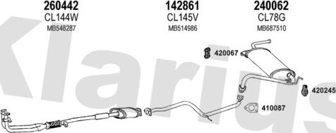 Klarius 210088E - Система випуску ОГ autocars.com.ua