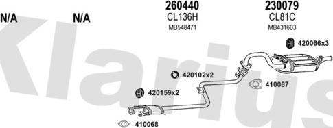 Klarius 210091E - Система випуску ОГ autocars.com.ua