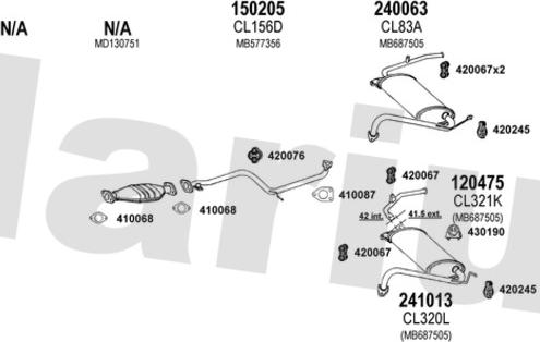 Klarius 210100E - Система випуску ОГ autocars.com.ua