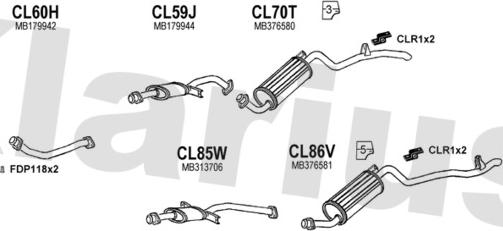 Klarius 210119U - Система випуску ОГ autocars.com.ua