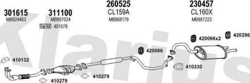 Klarius 210123E - Система випуску ОГ autocars.com.ua