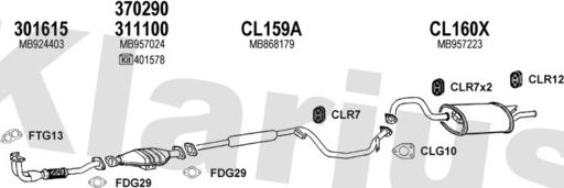 Klarius 210123U - Система випуску ОГ autocars.com.ua