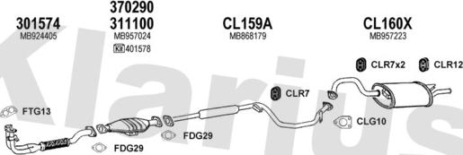 Klarius 210124U - Система випуску ОГ autocars.com.ua