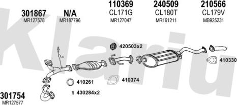 Klarius 210136E - Система випуску ОГ autocars.com.ua