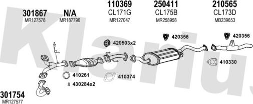 Klarius 210139E - Система випуску ОГ autocars.com.ua