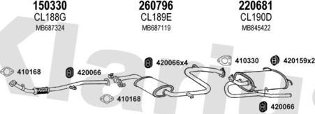 Klarius 210154E - Система випуску ОГ autocars.com.ua