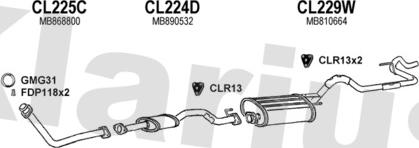 Klarius 210176U - Система випуску ОГ autocars.com.ua