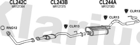 Klarius 210178U - Система випуску ОГ autocars.com.ua