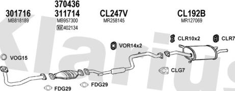 Klarius 210179U - Система випуску ОГ autocars.com.ua