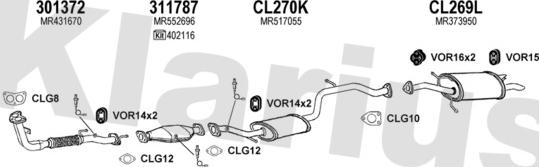 Klarius 210193U - Система випуску ОГ autocars.com.ua