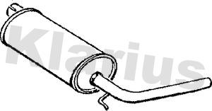 Klarius 210202 - Глушник вихлопних газів кінцевий autocars.com.ua