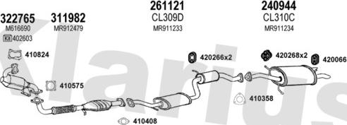 Klarius 210244E - Система выпуска ОГ avtokuzovplus.com.ua