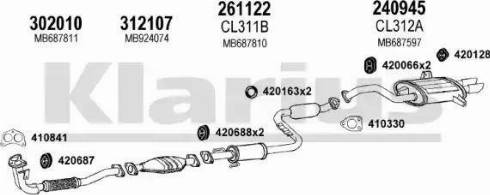 Klarius 210245E - Система випуску ОГ autocars.com.ua