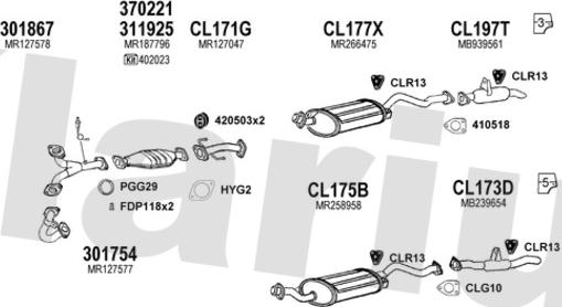 Klarius 210251U - Система випуску ОГ autocars.com.ua