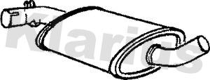 Klarius 210283 - Середній глушник вихлопних газів autocars.com.ua