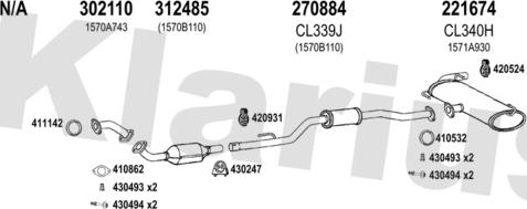 Klarius 210297E - Система випуску ОГ autocars.com.ua
