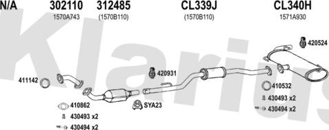 Klarius 210297U - Система випуску ОГ autocars.com.ua