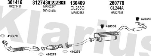 Klarius 210314E - Система випуску ОГ autocars.com.ua