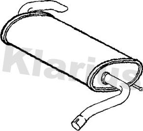 Klarius 211567 - Глушник вихлопних газів кінцевий autocars.com.ua