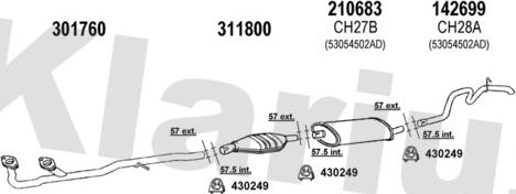 Klarius 220005E - Система випуску ОГ autocars.com.ua