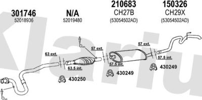 Klarius 220025E - Система випуску ОГ autocars.com.ua