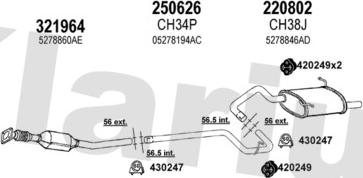 Klarius 220033E - Система выпуска ОГ avtokuzovplus.com.ua