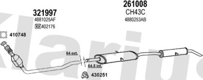 Klarius 220035E - Система випуску ОГ autocars.com.ua