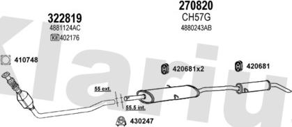 Klarius 220047E - Система випуску ОГ autocars.com.ua