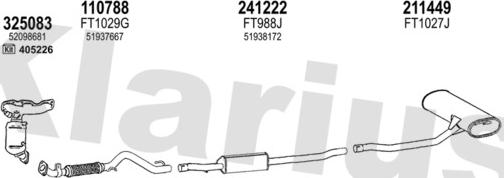 Klarius 220061E - Система випуску ОГ autocars.com.ua