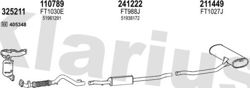 Klarius 220062E - Система випуску ОГ autocars.com.ua