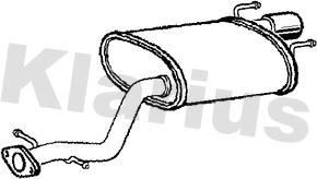 Klarius 221855 - Глушник вихлопних газів кінцевий autocars.com.ua