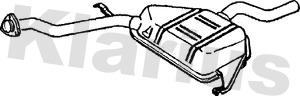 Klarius 240361 - Середній глушник вихлопних газів autocars.com.ua