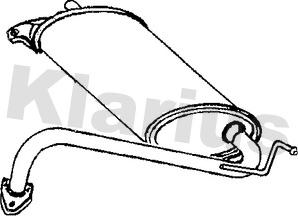 Klarius 241013 - Глушник вихлопних газів кінцевий autocars.com.ua