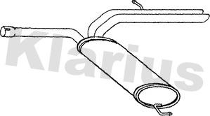 Klarius 250826 - Глушитель выхлопных газов, конечный avtokuzovplus.com.ua