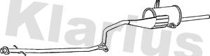 Klarius 270122 - Глушник вихлопних газів кінцевий autocars.com.ua