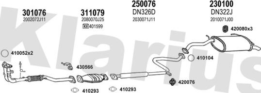 Klarius 270226E - Система випуску ОГ autocars.com.ua