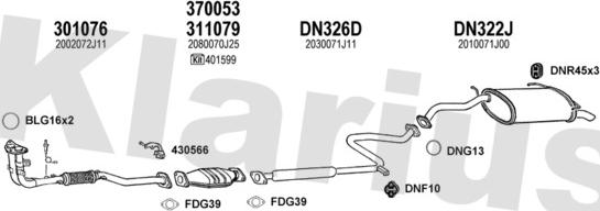 Klarius 270226U - Система випуску ОГ autocars.com.ua