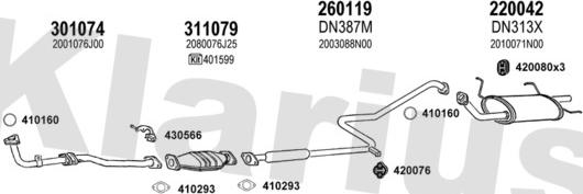 Klarius 270272E - Система випуску ОГ autocars.com.ua