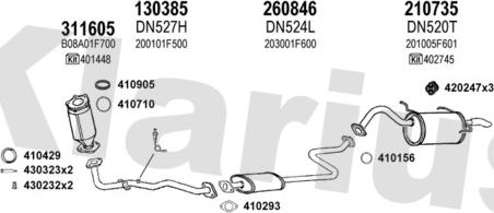 Klarius 270393E - Система випуску ОГ autocars.com.ua