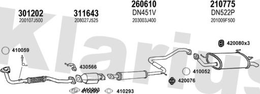 Klarius 270420E - Система випуску ОГ autocars.com.ua