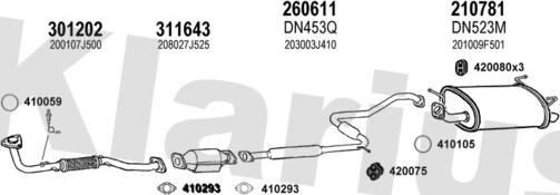 Klarius 270425E - Система випуску ОГ autocars.com.ua