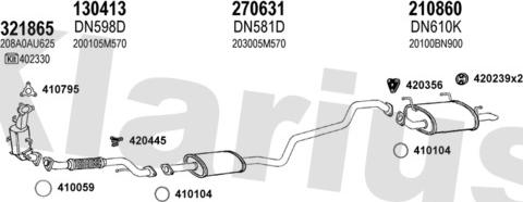 Klarius 270463E - Система випуску ОГ autocars.com.ua