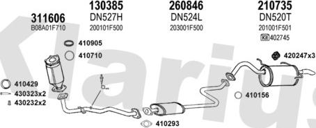 Klarius 270481E - Система випуску ОГ autocars.com.ua