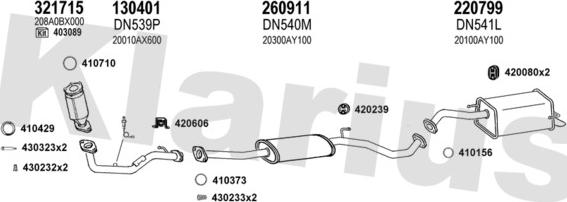 Klarius 270496E - Система випуску ОГ autocars.com.ua